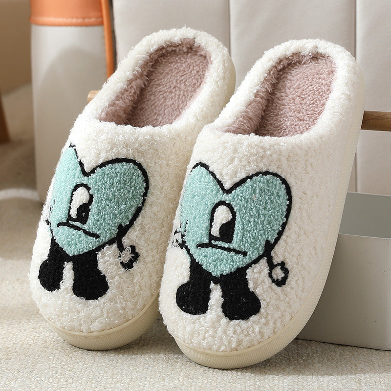 Bad Bunny Bad Bunny Love Autumn And Winter Couples Home Thick Bottom Cartoon Anti-Slip Slippers