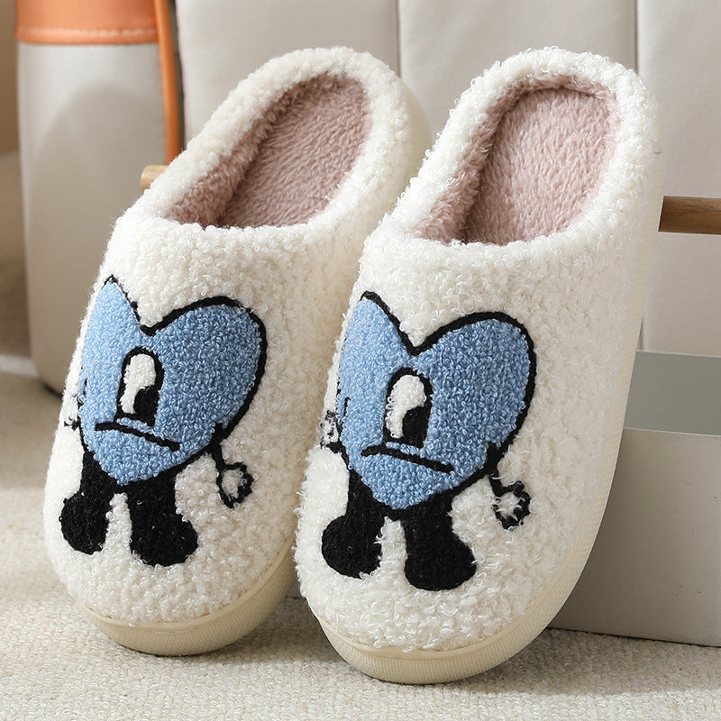 Bad Bunny Bad Bunny Love Autumn And Winter Couples Home Thick Bottom Cartoon Anti-Slip Slippers