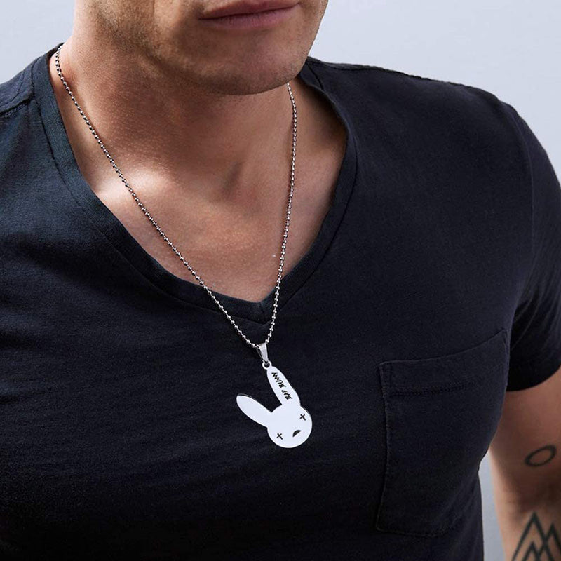 Miami Bad Bunny Pendant Necklace Iced Out AAA Zirconia Bling Men's Women  Hip hop Jewelry | Wish