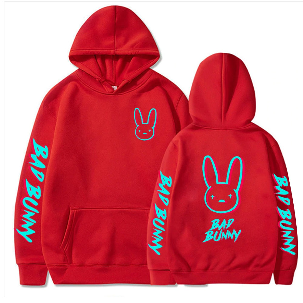 2022 Hot Fashion Men Hoodie Bad Bunny Long Sleeve Hip Hop Pullover Sweatshirt Top